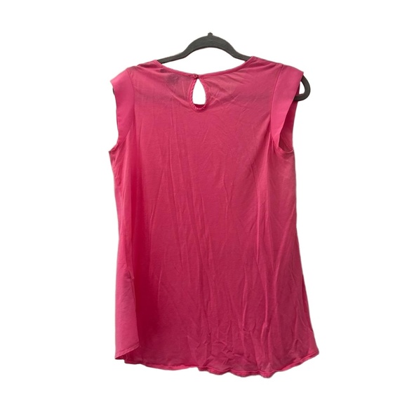 FRENCH CONNECTION Womens Hot Pink Sleeveless Top Size M Round Neck Keyhole Back - Picture 4 of 5